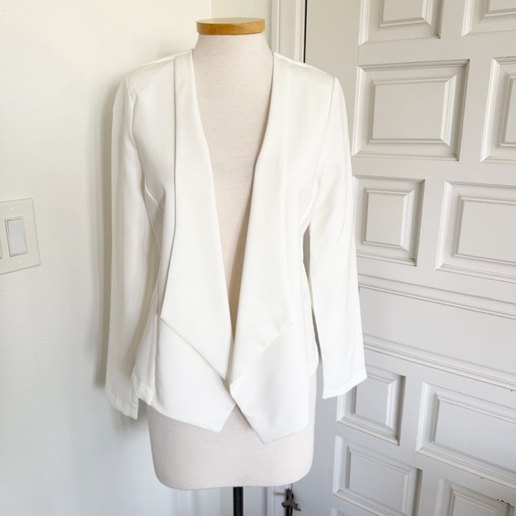 NWT Haute Monde White Blazer Jacket Elegant Classic Sophisticated Size Large - Picture 13 of 13